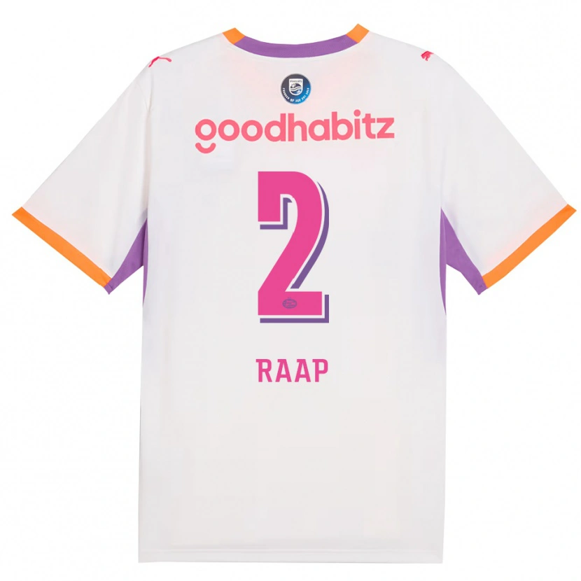 Danxen Kinderen Yiandro Raap #2 Wit Paars Oranje Uitshirt Uittenue 2026/27 T-Shirt