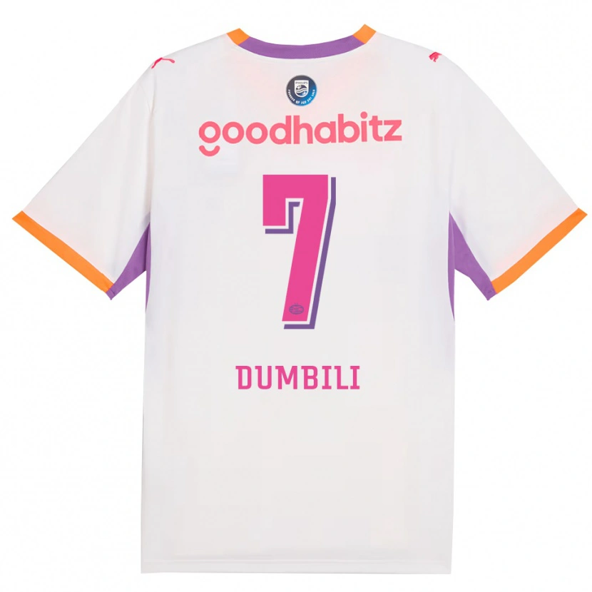 Danxen Kinderen Samuel Dumbili #7 Wit Paars Oranje Uitshirt Uittenue 2026/27 T-Shirt
