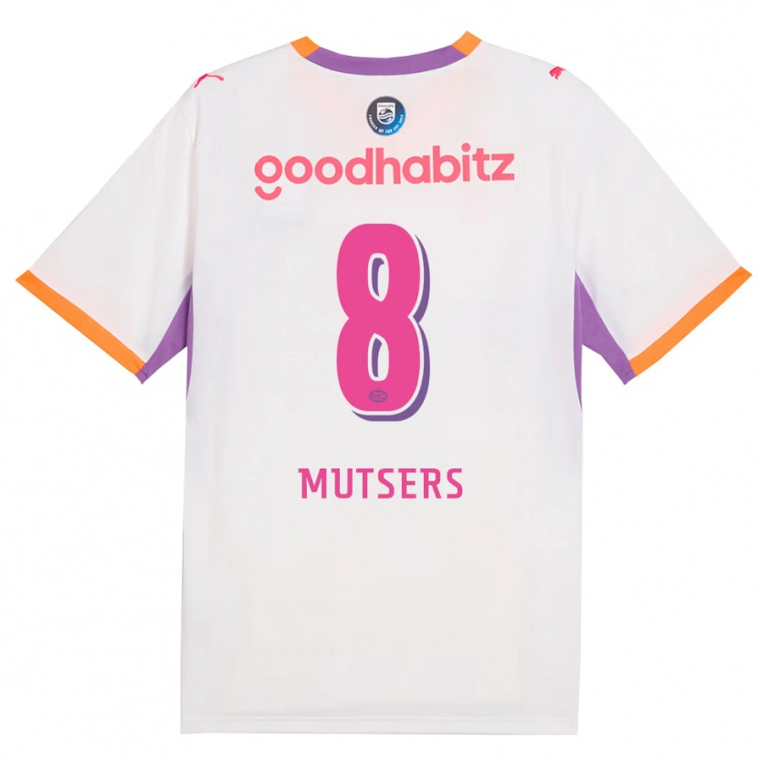Danxen Kinderen Milan Mutsers #8 Wit Paars Oranje Uitshirt Uittenue 2026/27 T-Shirt