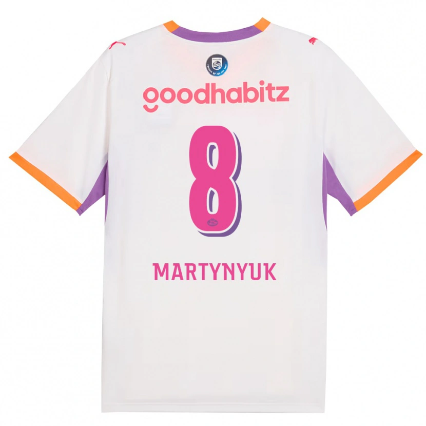 Danxen Kinderen Anton Martynyuk #8 Wit Paars Oranje Uitshirt Uittenue 2026/27 T-Shirt