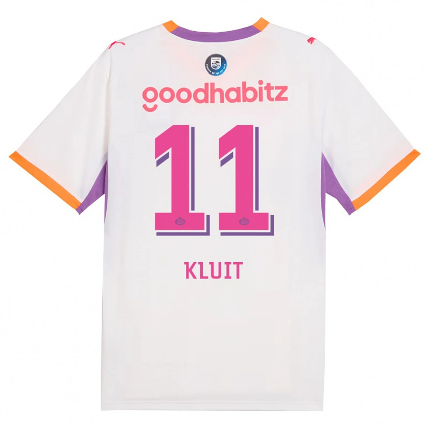 Danxen Kinderen Fabio Kluit #11 Wit Paars Oranje Uitshirt Uittenue 2026/27 T-Shirt