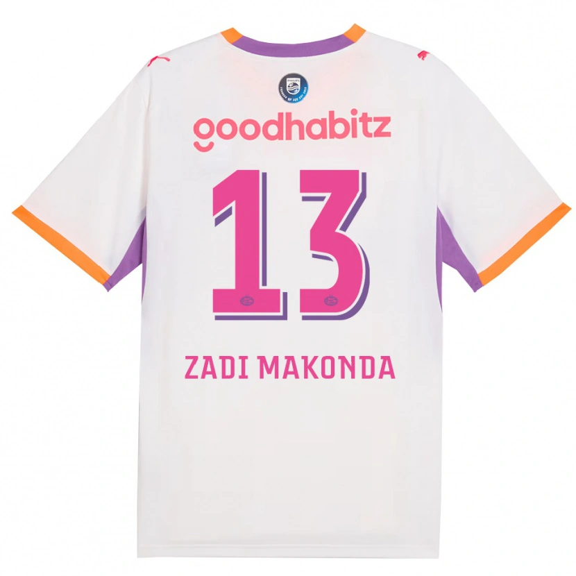 Danxen Kinderen David Zadi Makonda #13 Wit Paars Oranje Uitshirt Uittenue 2026/27 T-Shirt