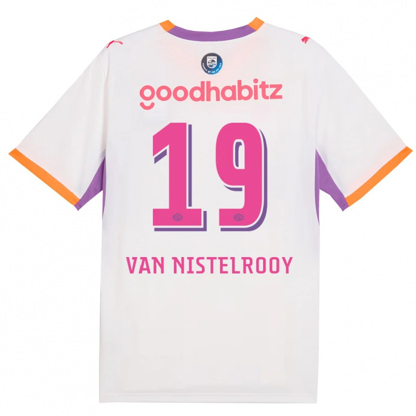 Danxen Kinderen Liam Van Nistelrooy #19 Wit Paars Oranje Uitshirt Uittenue 2026/27 T-Shirt