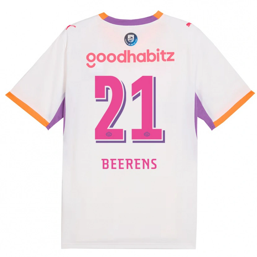 Danxen Kinderen Jairo Beerens #21 Wit Paars Oranje Uitshirt Uittenue 2026/27 T-Shirt
