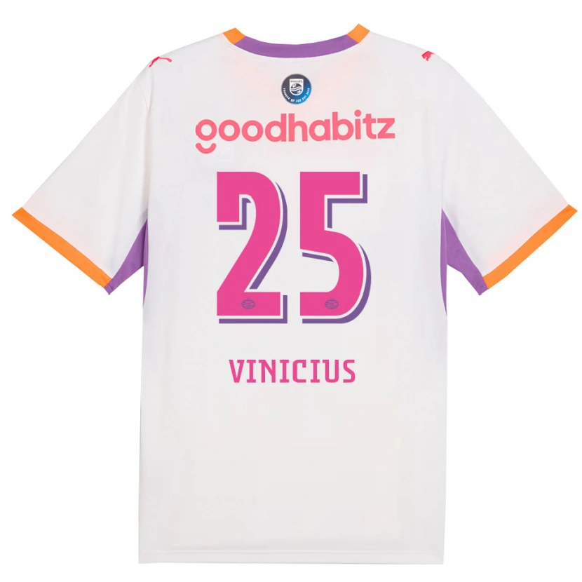 Danxen Kinderen Carlos Vinicius #25 Wit Paars Oranje Uitshirt Uittenue 2026/27 T-Shirt