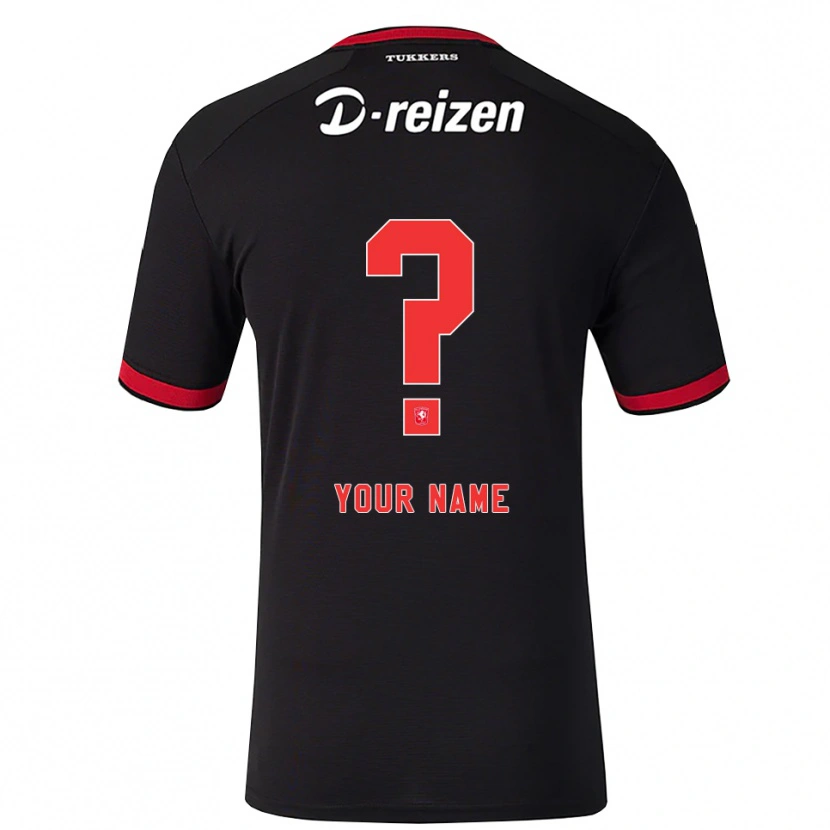 Danxen Kinderen Uw Naam #0 Rood Wit Zwart Uitshirt Uittenue 2026/27 T-Shirt