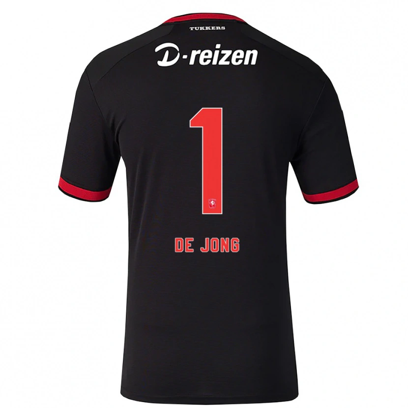 Danxen Kinderen Danielle De Jong #1 Rood Wit Zwart Uitshirt Uittenue 2026/27 T-Shirt