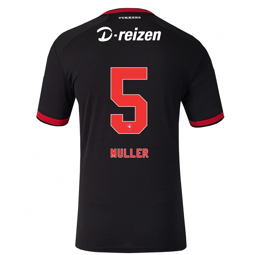 Danxen Kinderen Timothy Muller #5 Rood Wit Zwart Uitshirt Uittenue 2026/27 T-Shirt