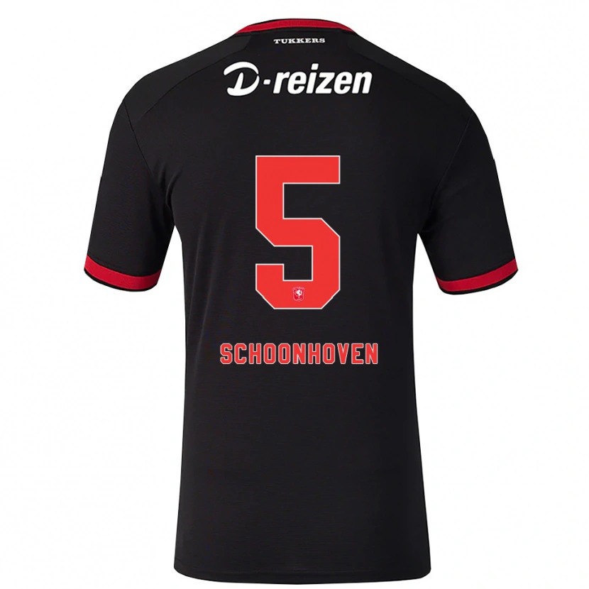 Danxen Kinderen Roman Schoonhoven #5 Rood Wit Zwart Uitshirt Uittenue 2026/27 T-Shirt