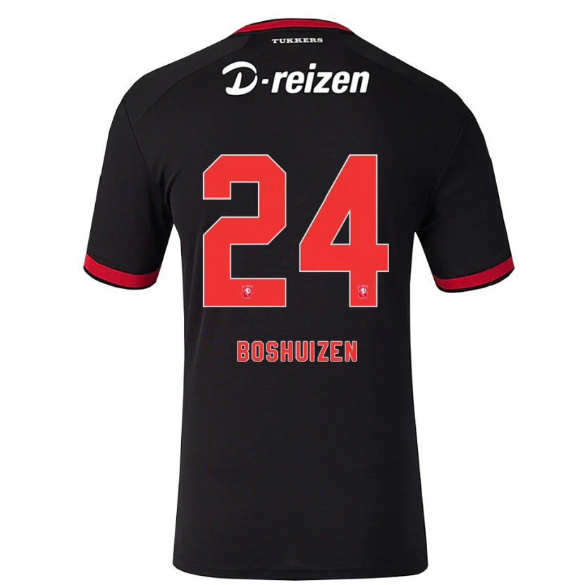 Danxen Kinderen Annouk Boshuizen #24 Rood Wit Zwart Uitshirt Uittenue 2026/27 T-Shirt