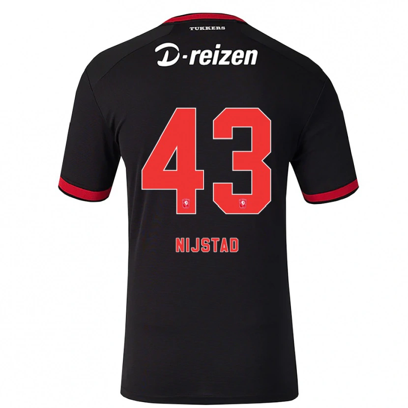 Danxen Kinderen Ruud Nijstad #43 Rood Wit Zwart Uitshirt Uittenue 2026/27 T-Shirt