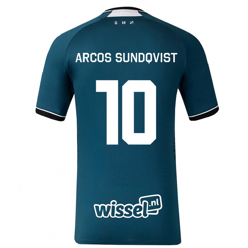 Danxen Kinderen Gustav Arcos Sundqvist #10 Donkerleigrijs Wit Uitshirt Uittenue 2026/27 T-Shirt