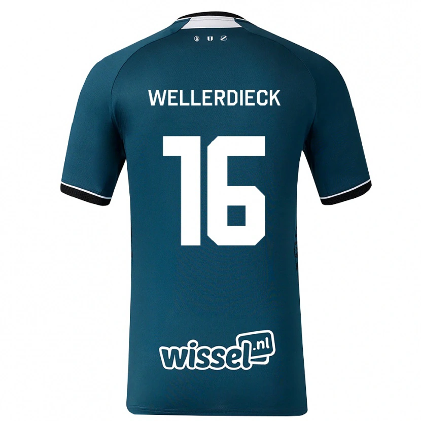 Danxen Kinderen Tom Wellerdieck #16 Donkerleigrijs Wit Uitshirt Uittenue 2026/27 T-Shirt