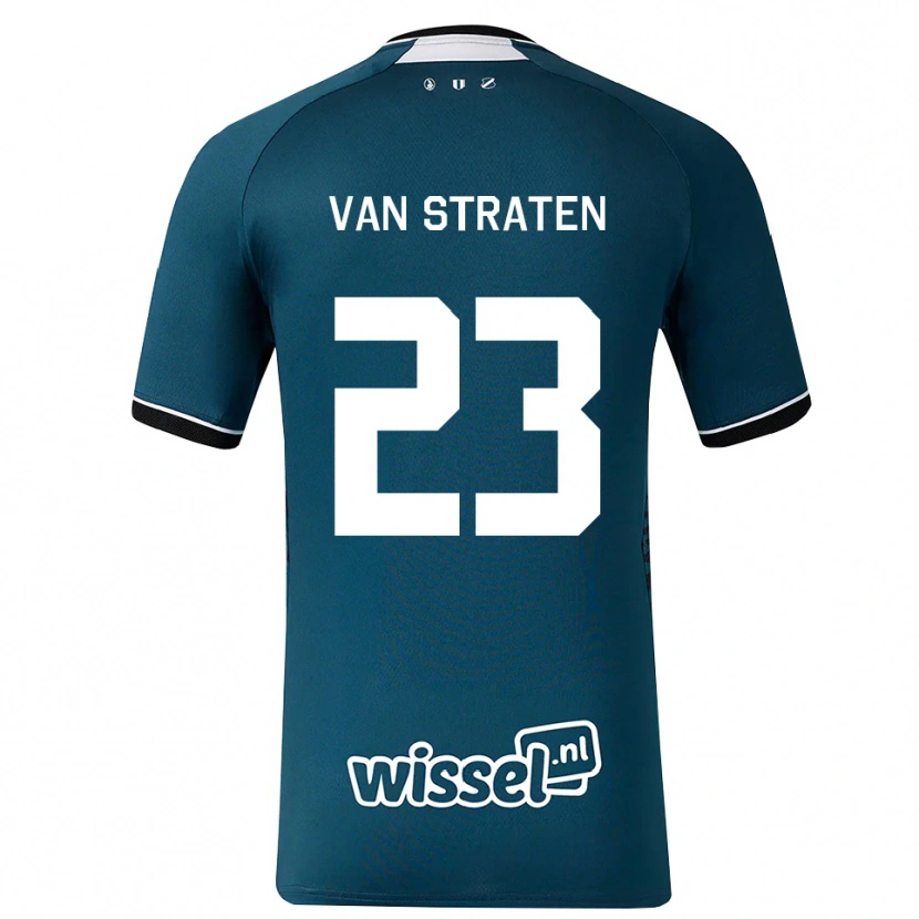 Danxen Kinderen Dieke Van Straten #23 Donkerleigrijs Wit Uitshirt Uittenue 2026/27 T-Shirt