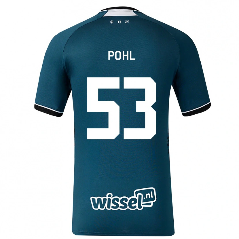 Danxen Kinderen Ferdinand Pohl #53 Donkerleigrijs Wit Uitshirt Uittenue 2026/27 T-Shirt