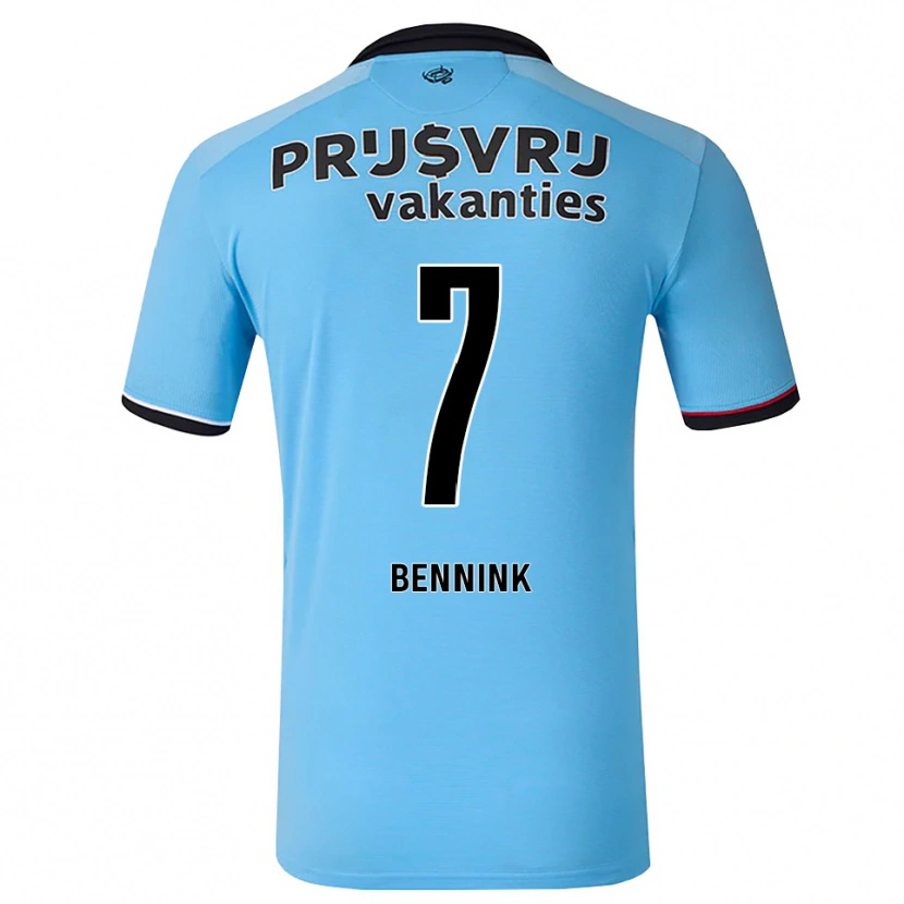 Danxen Kinderen Maxime Bennink #7 Diephemelsblauw Zwart Rood Uitshirt Uittenue 2026/27 T-Shirt