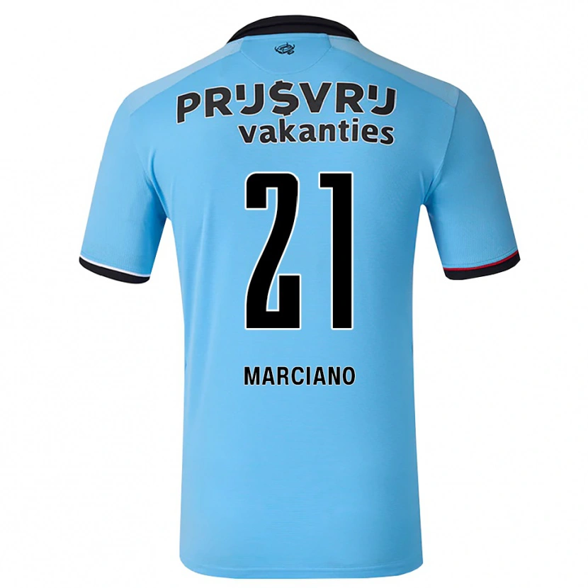 Danxen Kinderen Ofir Marciano #21 Diephemelsblauw Zwart Rood Uitshirt Uittenue 2026/27 T-Shirt