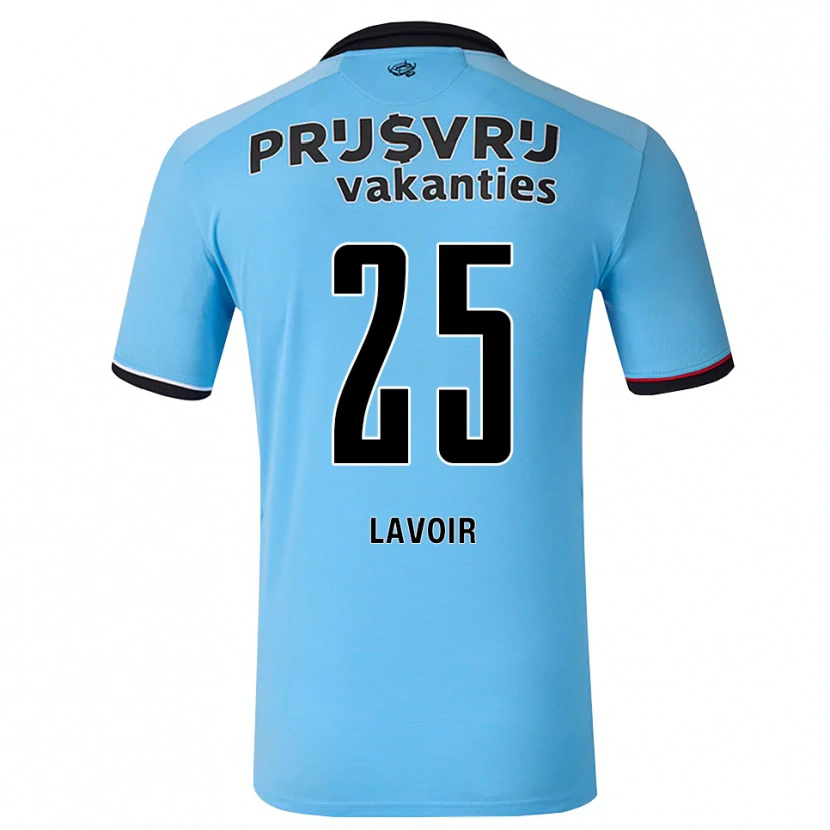 Danxen Kinderen Romee Van De Lavoir #25 Diephemelsblauw Zwart Rood Uitshirt Uittenue 2026/27 T-Shirt
