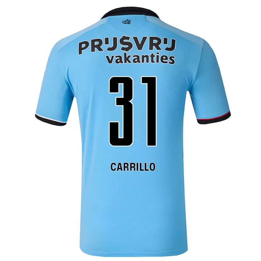 Danxen Kinderen Stéphano Carrillo #31 Diephemelsblauw Zwart Rood Uitshirt Uittenue 2026/27 T-Shirt
