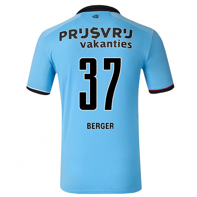 Danxen Kinderen Mannou Berger #37 Diephemelsblauw Zwart Rood Uitshirt Uittenue 2026/27 T-Shirt