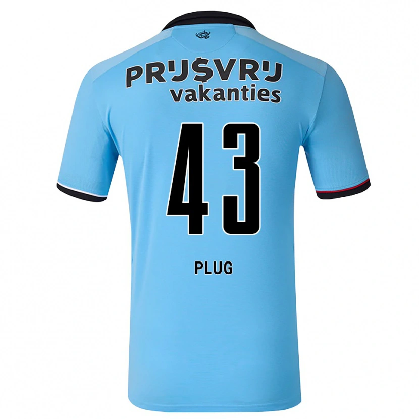Danxen Kinderen Jan Plug #43 Diephemelsblauw Zwart Rood Uitshirt Uittenue 2026/27 T-Shirt