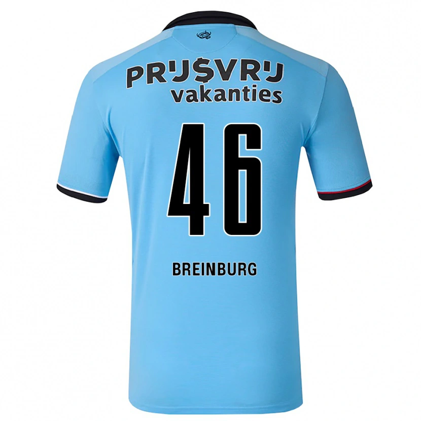 Danxen Kinderen Rainey Breinburg #46 Diephemelsblauw Zwart Rood Uitshirt Uittenue 2026/27 T-Shirt