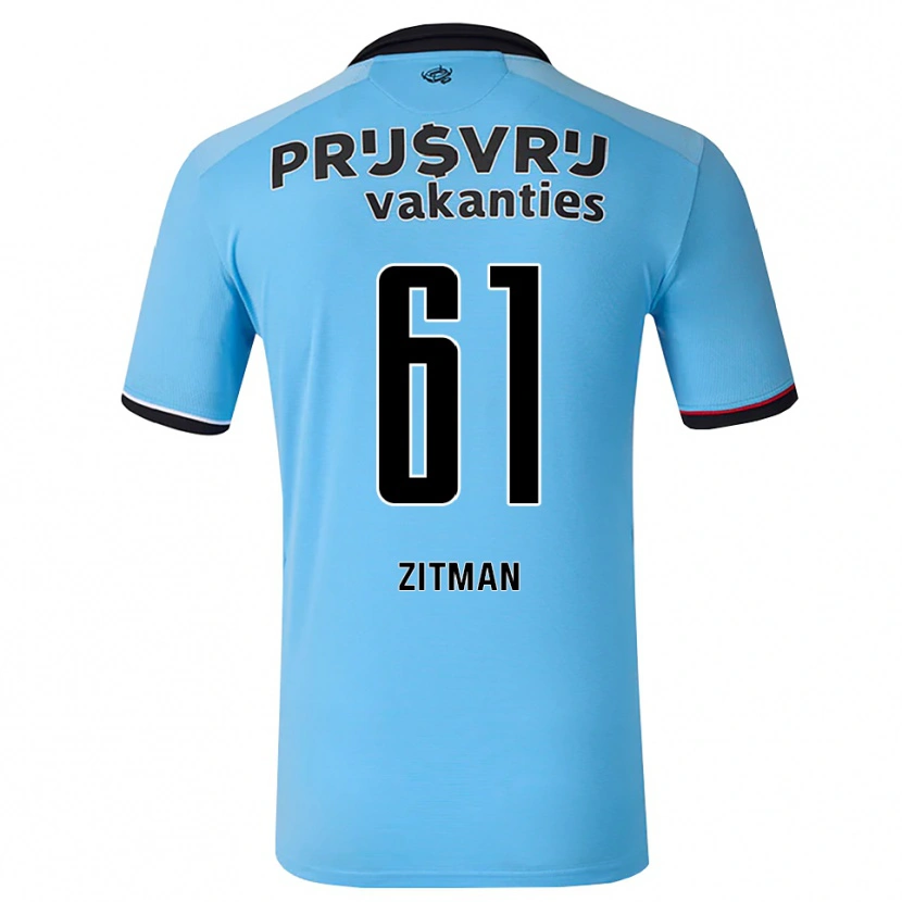 Danxen Kinderen Sven Zitman #61 Diephemelsblauw Zwart Rood Uitshirt Uittenue 2026/27 T-Shirt