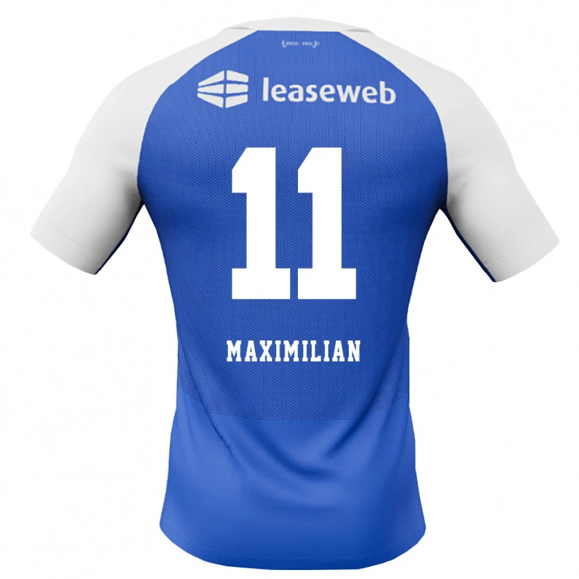 Danxen Kinderen Maximilian Ibrahimović #11 Hemelsblauw Rood Wit Uitshirt Uittenue 2026/27 T-Shirt
