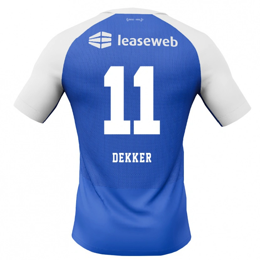 Danxen Kinderen Isabella Dekker #11 Hemelsblauw Rood Wit Uitshirt Uittenue 2026/27 T-Shirt