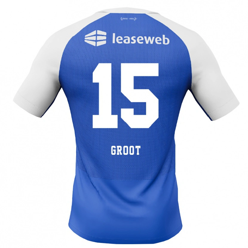Danxen Kinderen Pleun Groot #15 Hemelsblauw Rood Wit Uitshirt Uittenue 2026/27 T-Shirt