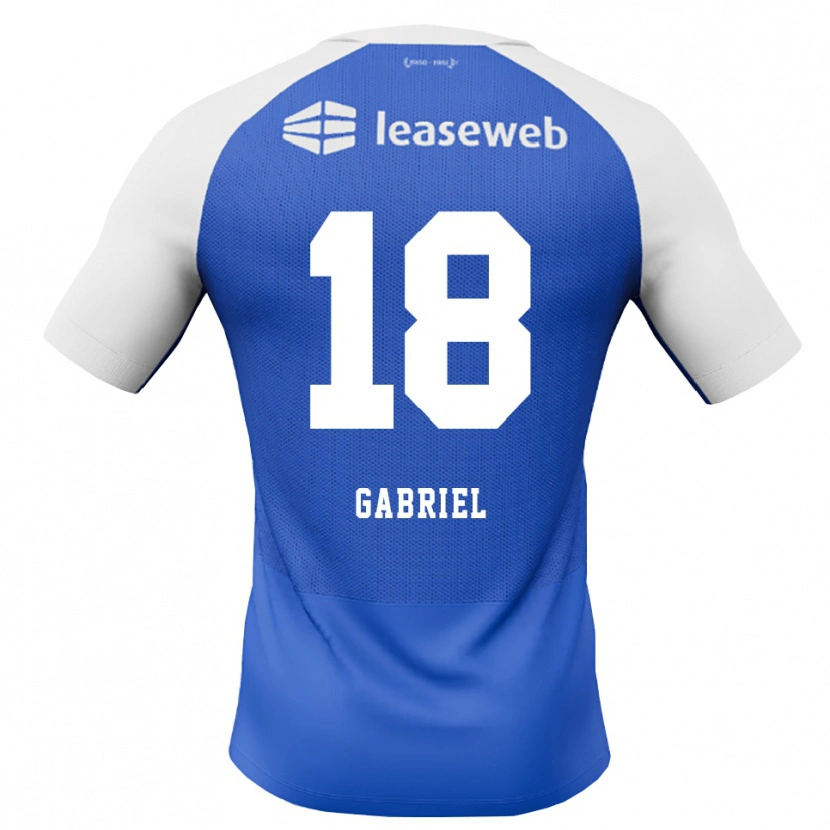 Danxen Kinderen Gabriel Jongens #18 Hemelsblauw Rood Wit Uitshirt Uittenue 2026/27 T-Shirt