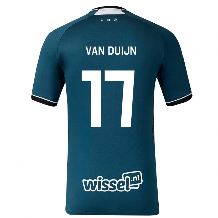 Danxen Kinderen Sem Van Duijn #17 Donkerleigrijs Wit Uitshirt Uittenue 2026/27 T-Shirt