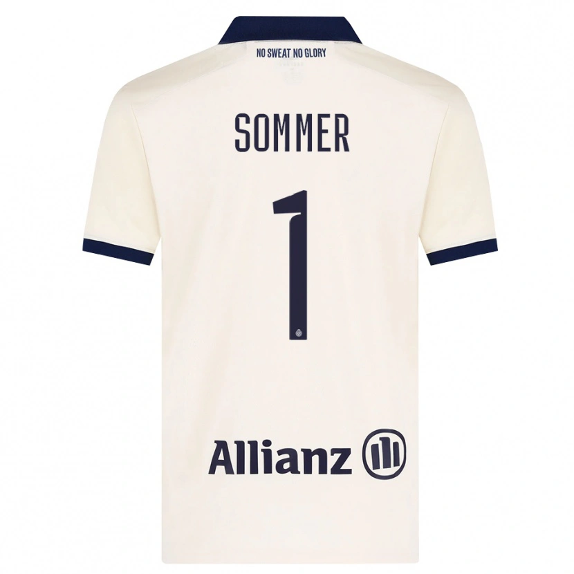 Danxen Kinderen Yann Sommer #1 Beige Zwart Uitshirt Uittenue 2026/27 T-Shirt