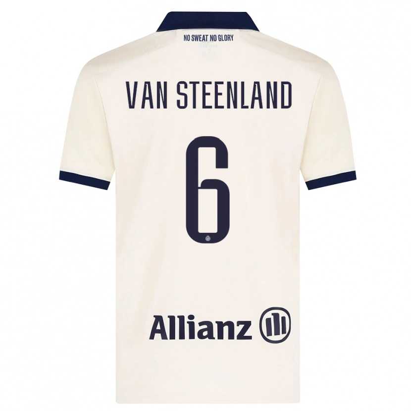 Danxen Kinderen Gilles Van Steenland #6 Beige Zwart Uitshirt Uittenue 2026/27 T-Shirt