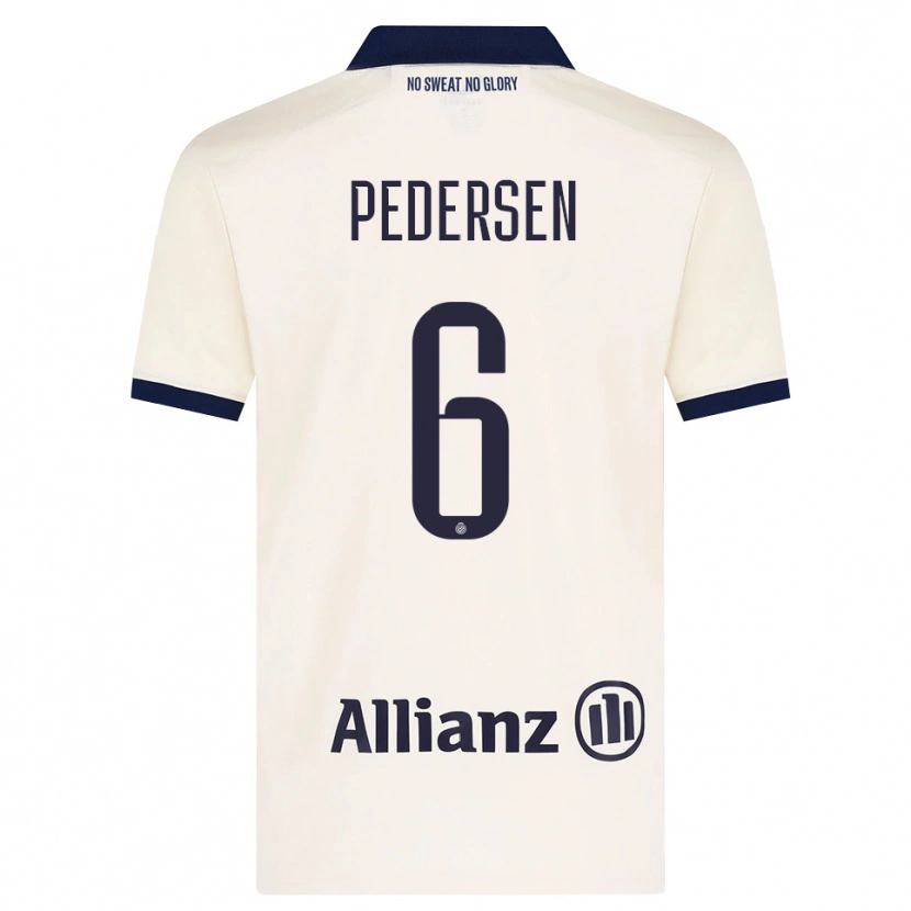 Danxen Kinderen Lara Pedersen #6 Beige Zwart Uitshirt Uittenue 2026/27 T-Shirt