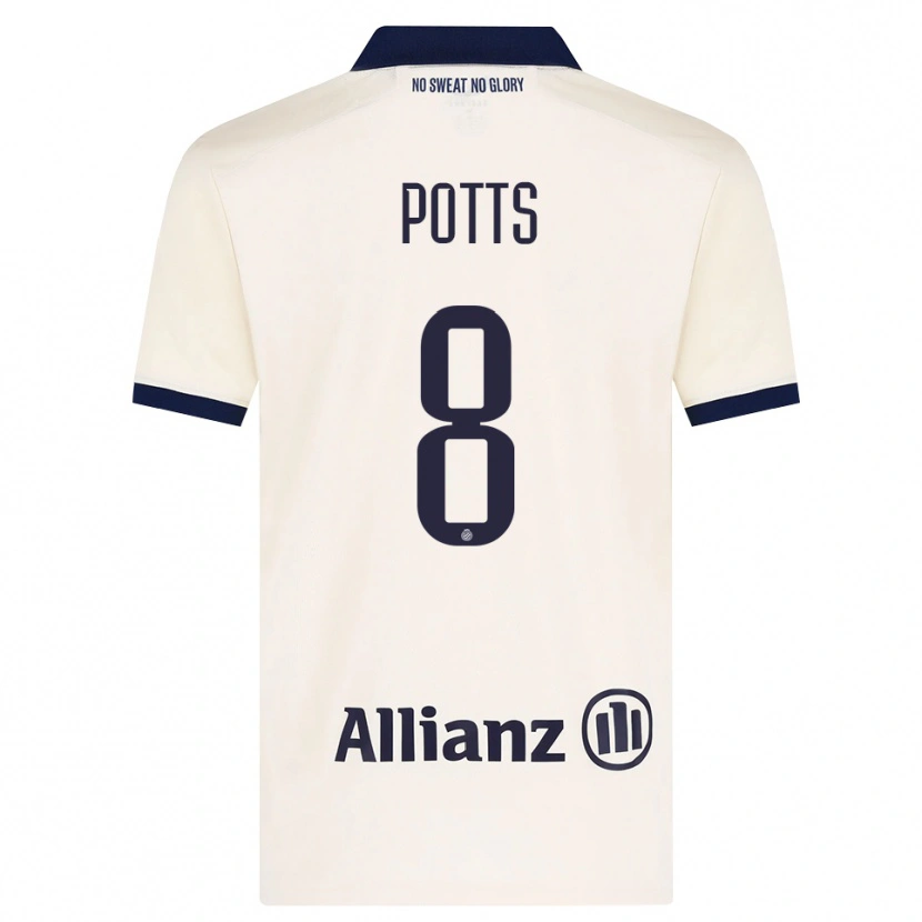 Danxen Kinderen Freddie Potts #8 Beige Zwart Uitshirt Uittenue 2026/27 T-Shirt