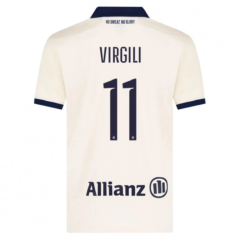 Danxen Kinderen Jan Virgili #11 Beige Zwart Uitshirt Uittenue 2026/27 T-Shirt