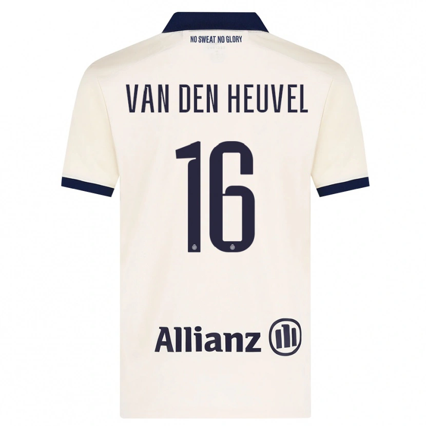 Danxen Kinderen Dani Van Den Heuvel #16 Beige Zwart Uitshirt Uittenue 2026/27 T-Shirt