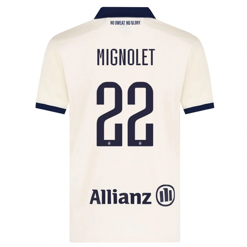Danxen Kinderen Simon Mignolet #22 Beige Zwart Uitshirt Uittenue 2026/27 T-Shirt