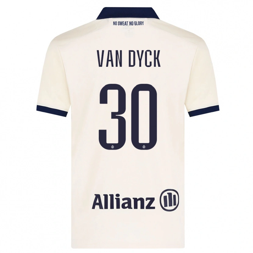 Danxen Kinderen Nell Van Dyck #30 Beige Zwart Uitshirt Uittenue 2026/27 T-Shirt