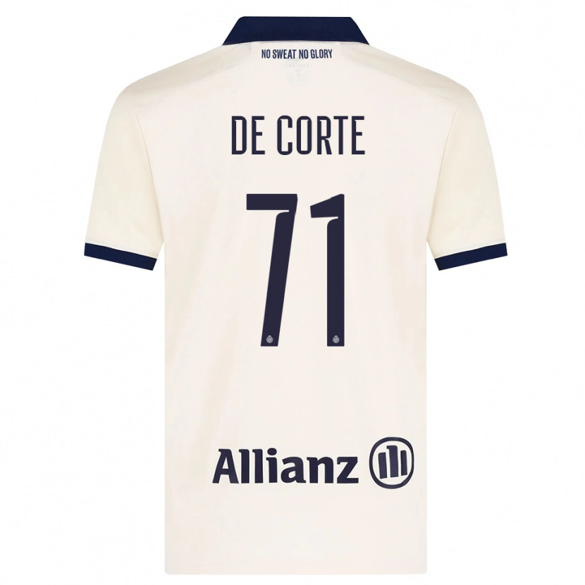 Danxen Kinderen Axl De Corte #71 Beige Zwart Uitshirt Uittenue 2026/27 T-Shirt