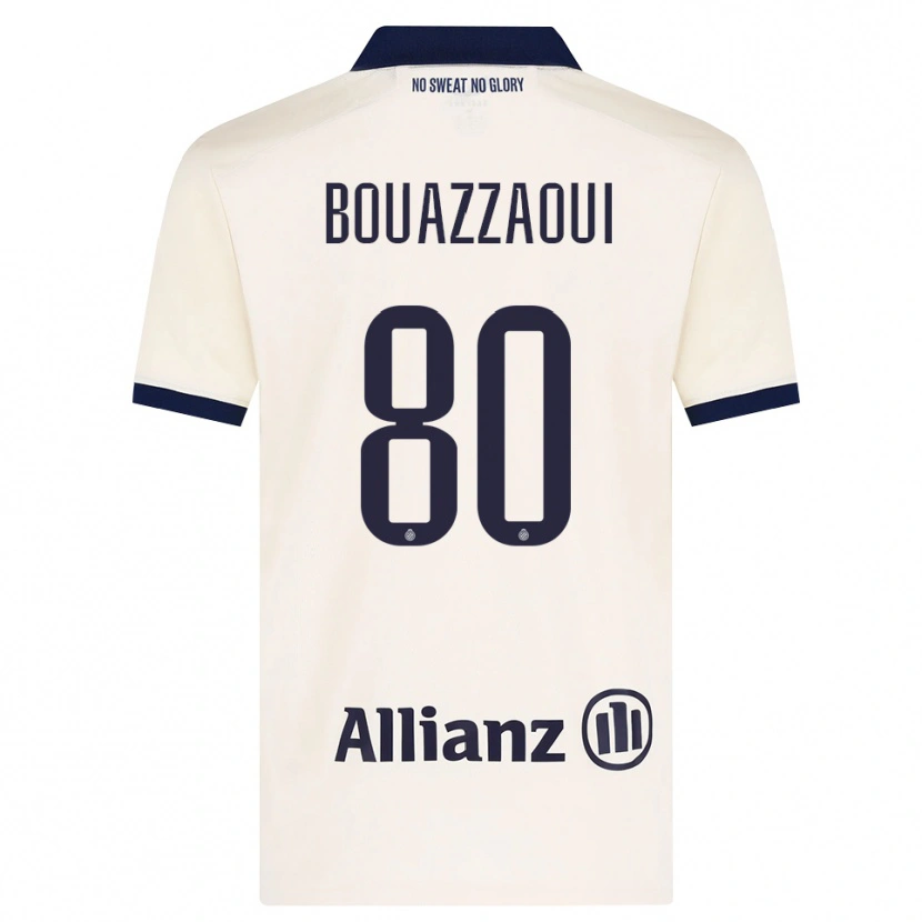 Danxen Kinderen Ilyas Bouazzaoui #80 Beige Zwart Uitshirt Uittenue 2026/27 T-Shirt
