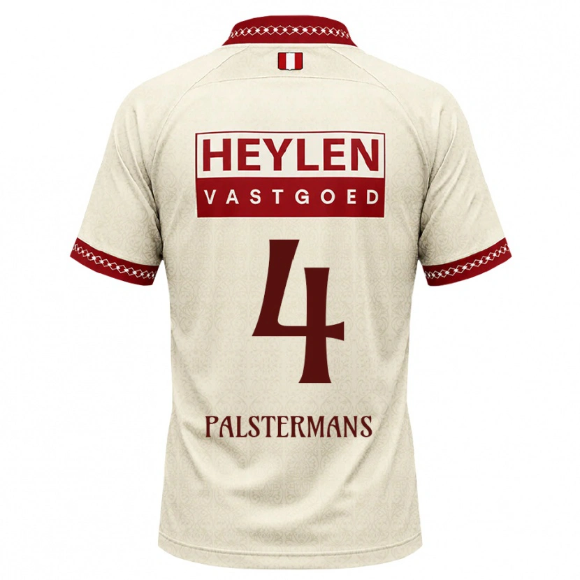 Danxen Kinderen Jasper Palstermans #4 Beige Rood Uitshirt Uittenue 2026/27 T-Shirt