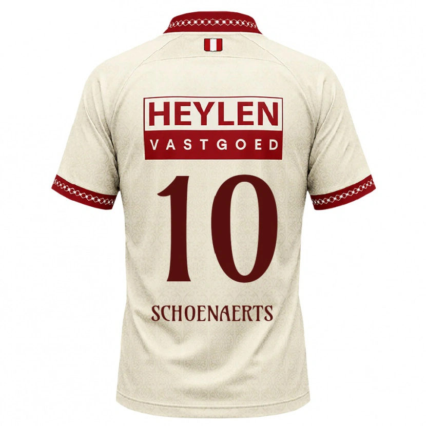 Danxen Kinderen Nand Schoenaerts #10 Beige Rood Uitshirt Uittenue 2026/27 T-Shirt