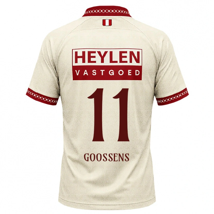 Danxen Kinderen Mattias Goossens #11 Beige Rood Uitshirt Uittenue 2026/27 T-Shirt