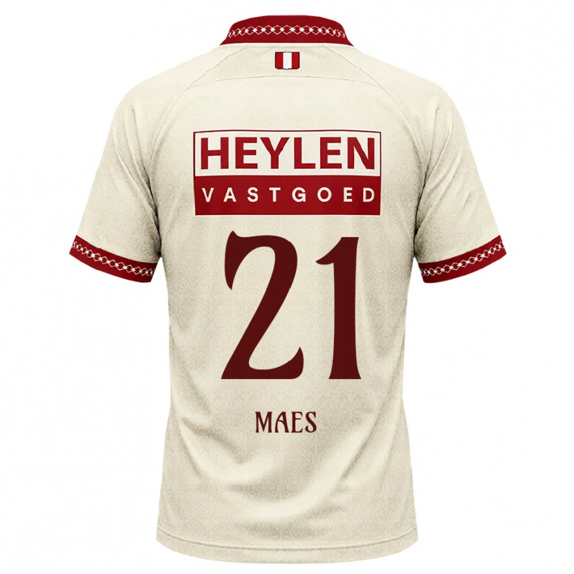 Danxen Kinderen Noa Maes #21 Beige Rood Uitshirt Uittenue 2026/27 T-Shirt