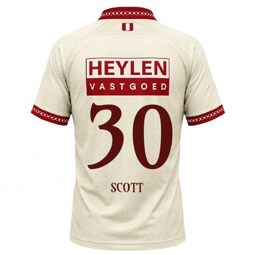 Danxen Kinderen Christopher Scott #30 Beige Rood Uitshirt Uittenue 2026/27 T-Shirt
