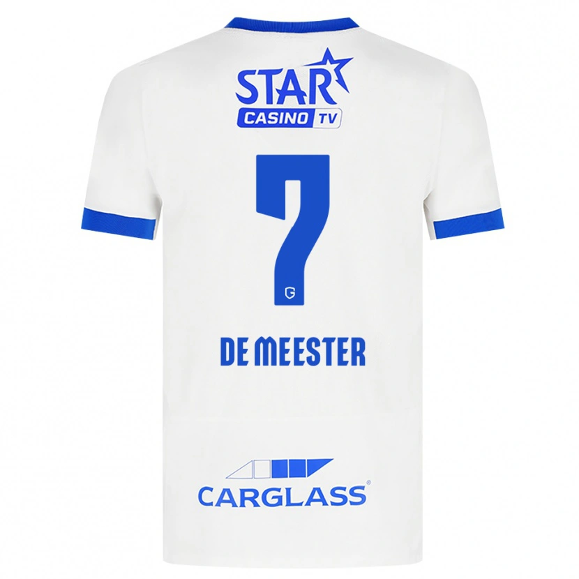 Danxen Kinderen Thirsa De Meester #7 Wit Blauw Uitshirt Uittenue 2026/27 T-Shirt