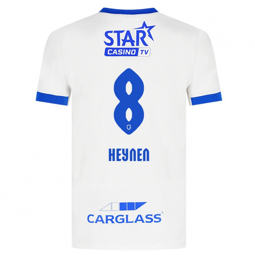Danxen Kinderen Bryan Heynen #8 Wit Blauw Uitshirt Uittenue 2026/27 T-Shirt