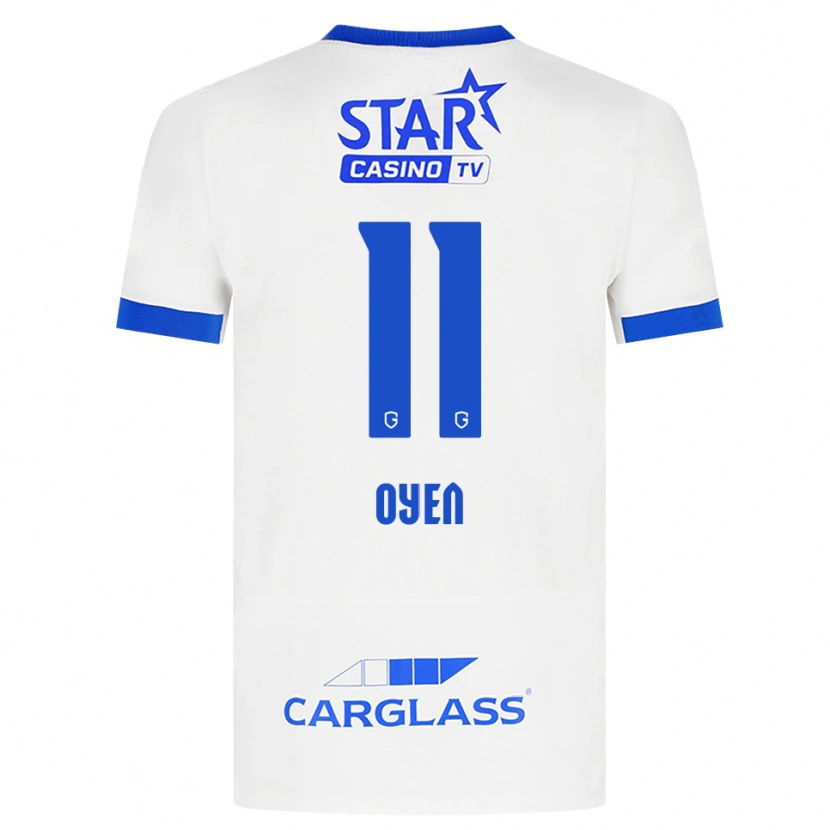 Danxen Kinderen Luca Oyen #11 Wit Blauw Uitshirt Uittenue 2026/27 T-Shirt